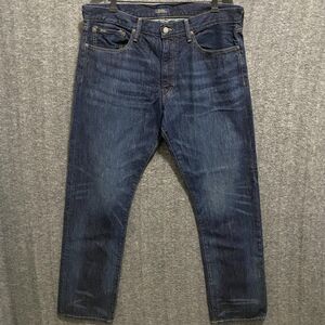 Polo Ralph Lauren Hampton Relaxed Straight Jeans Mens 36x34 Blue Dark Wash Denim